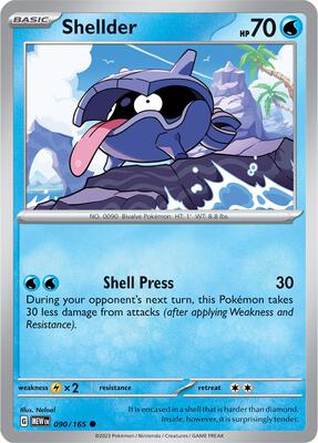 Shellder card from SV: Scarlet & Violet 151