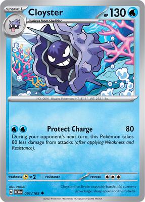 Cloyster card from SV: Scarlet & Violet 151