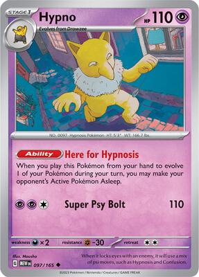 Hypno card from SV: Scarlet & Violet 151