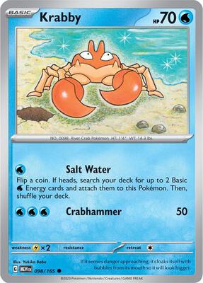 Krabby card from SV: Scarlet & Violet 151