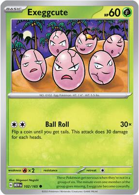 Exeggcute card from SV: Scarlet & Violet 151