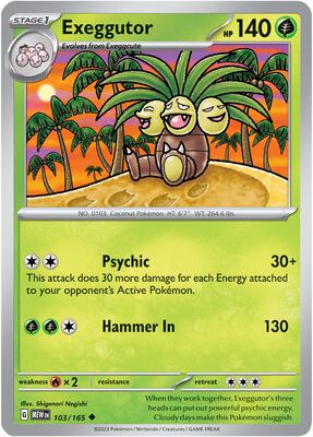 Exeggutor card from SV: Scarlet & Violet 151