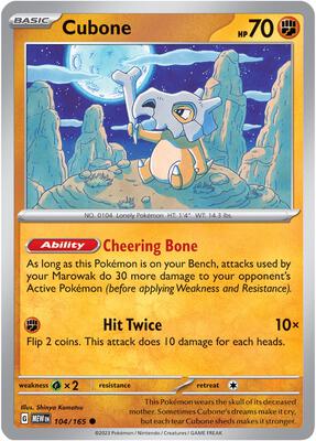 Cubone card from SV: Scarlet & Violet 151