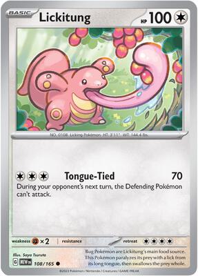 Lickitung card from SV: Scarlet & Violet 151