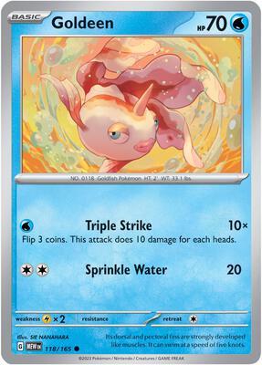 Goldeen card from SV: Scarlet & Violet 151