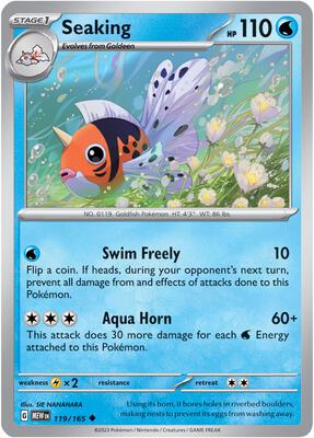 Seaking card from SV: Scarlet & Violet 151