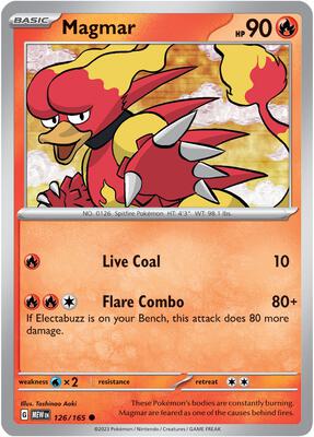 Magmar card from SV: Scarlet & Violet 151