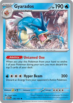 Gyarados card from SV: Scarlet & Violet 151