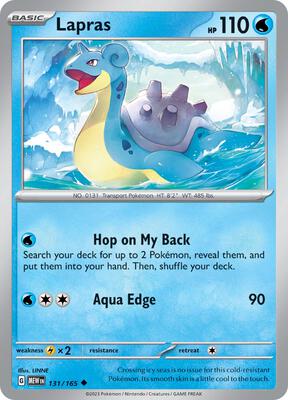 Lapras card from SV: Scarlet & Violet 151