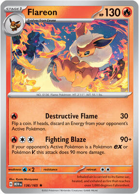 Flareon card from SV: Scarlet & Violet 151