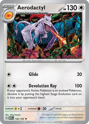 Aerodactyl card from SV: Scarlet & Violet 151