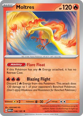 Moltres card from SV: Scarlet & Violet 151
