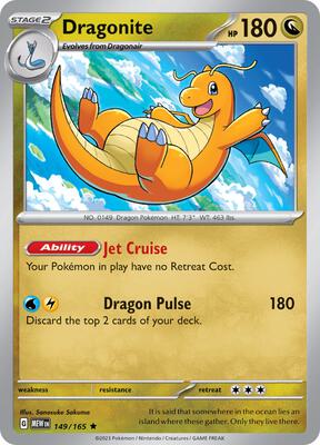 Dragonite card from SV: Scarlet & Violet 151