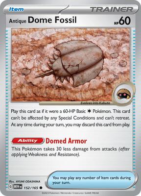 Antique Dome Fossil card from SV: Scarlet & Violet 151