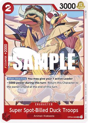 Super Spot-Billed Duck Troops card from Kingdoms of Intrigue