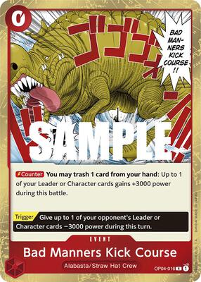 Bad Manners Kick Course card from Kingdoms of Intrigue