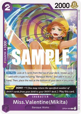 Miss.Valentine(Mikita) card from Kingdoms of Intrigue