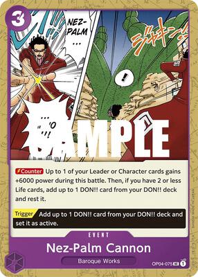 Nez-Palm Cannon card from Kingdoms of Intrigue