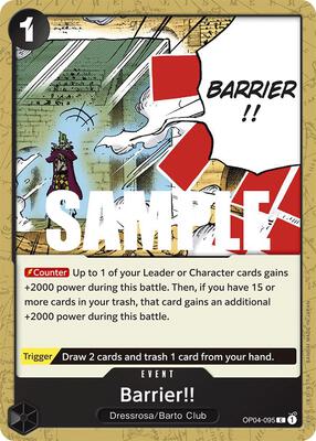 Barrier!! card from Kingdoms of Intrigue