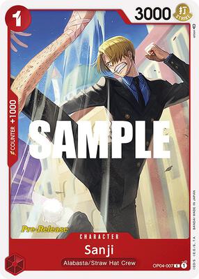 Sanji (007) card from Kingdoms of Intrigue Pre-Release Cards