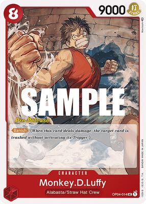 Monkey.D.Luffy card from Kingdoms of Intrigue Pre-Release Cards