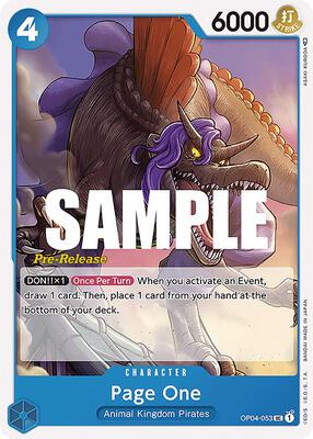 Page One card from Kingdoms of Intrigue Pre-Release Cards