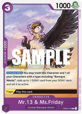 Mr.13 & Ms.Friday card from Kingdoms of Intrigue Pre-Release Cards