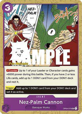 Nez-Palm Cannon card from Kingdoms of Intrigue Pre-Release Cards