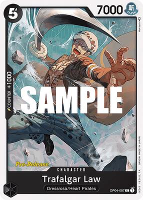 Trafalgar Law card from Kingdoms of Intrigue Pre-Release Cards