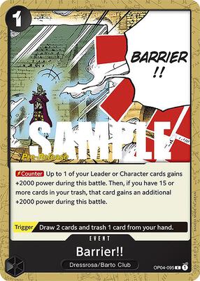 Barrier!! card from Kingdoms of Intrigue Pre-Release Cards
