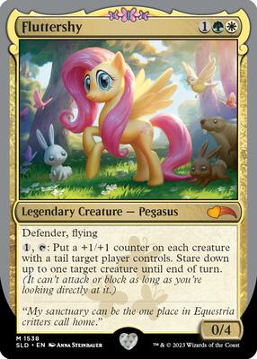 Fluttershy card from Secret Lair Drop Series