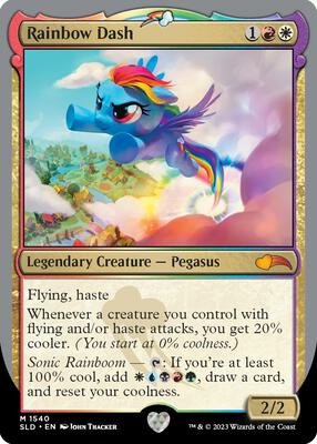 Rainbow Dash card from Secret Lair Drop Series