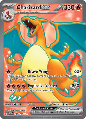 Charizard ex - 183/165 card from SV: Scarlet & Violet 151