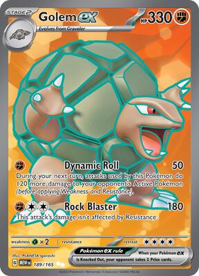 Golem ex - 189/165 card from SV: Scarlet & Violet 151