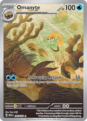 Omanyte - 180/165 card from SV: Scarlet & Violet 151
