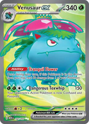 Venusaur ex - 182/165 card from SV: Scarlet & Violet 151