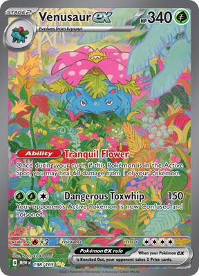 Venusaur ex - 198/165 card from SV: Scarlet & Violet 151
