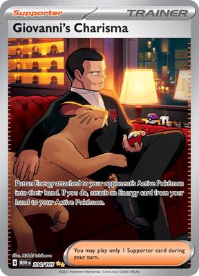 Giovanni's Charisma - 204/165 card from SV: Scarlet & Violet 151