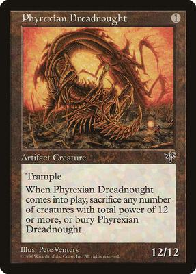 Phyrexian Dreadnought card from Mirage
