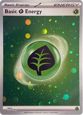 Basic Grass Energy (Cosmos Holo) card from SVE: Scarlet & Violet Energies