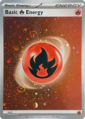 Basic Fire Energy (Cosmos Holo) card from SVE: Scarlet & Violet Energies
