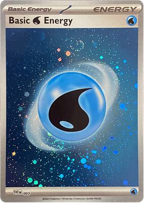 Basic Water Energy (Cosmos Holo) card from SVE: Scarlet & Violet Energies