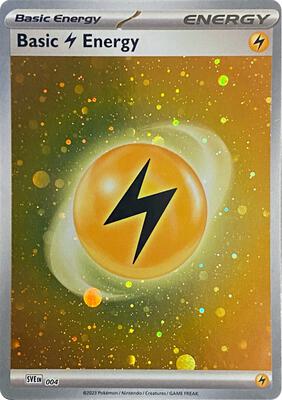 Basic Lightning Energy (Cosmos Holo) card from SVE: Scarlet & Violet Energies