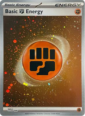 Basic Fighting Energy (Cosmos Holo) card from SVE: Scarlet & Violet Energies