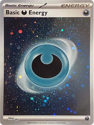 Basic Darkness Energy (Cosmos Holo) card from SVE: Scarlet & Violet Energies