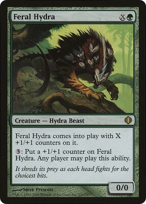 Feral Hydra (Magic Player Rewards 2009) card from Oversize Cards