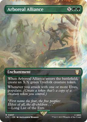 Arboreal Alliance (Borderless) card from Commander: The Lord of the Rings: Tales of Middle-earth