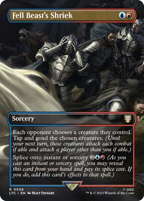 Fell Beast's Shriek (Borderless) card from Commander: The Lord of the Rings: Tales of Middle-earth