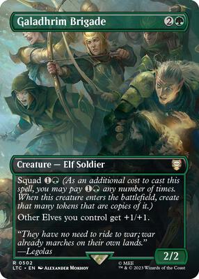 Galadhrim Brigade (Borderless) card from Commander: The Lord of the Rings: Tales of Middle-earth