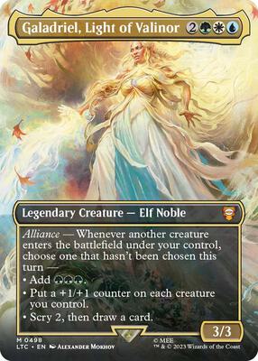 Galadriel, Light of Valinor (Borderless) card from Commander: The Lord of the Rings: Tales of Middle-earth